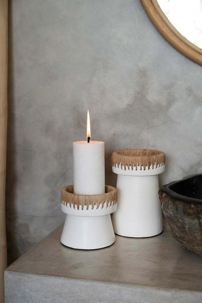 The beautiful candle holder - white of course - L