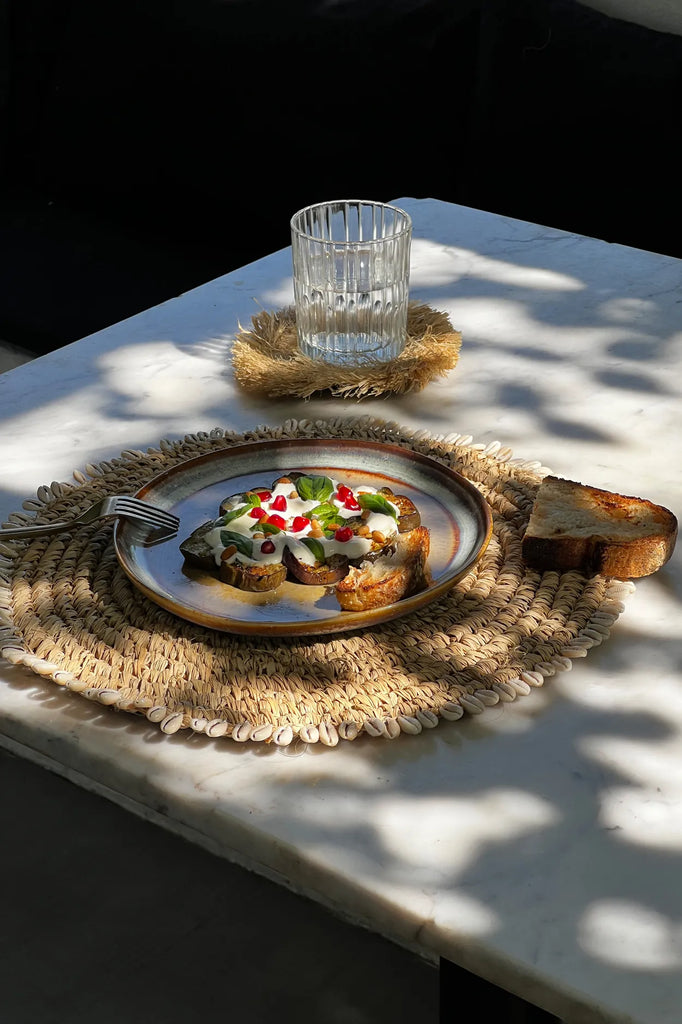 De Raffia Schelp Placemat - Natuurlijk