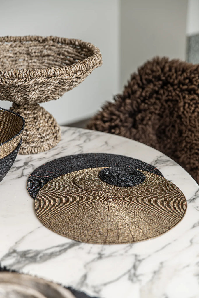 The beaded coaster - Black_40