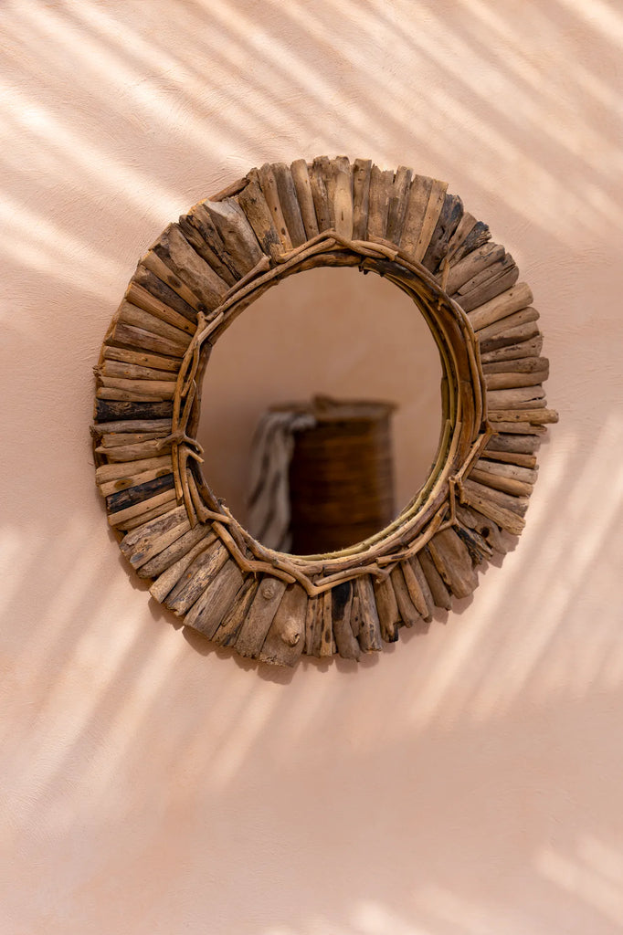 The Driftwood Crown Mirror Natural M