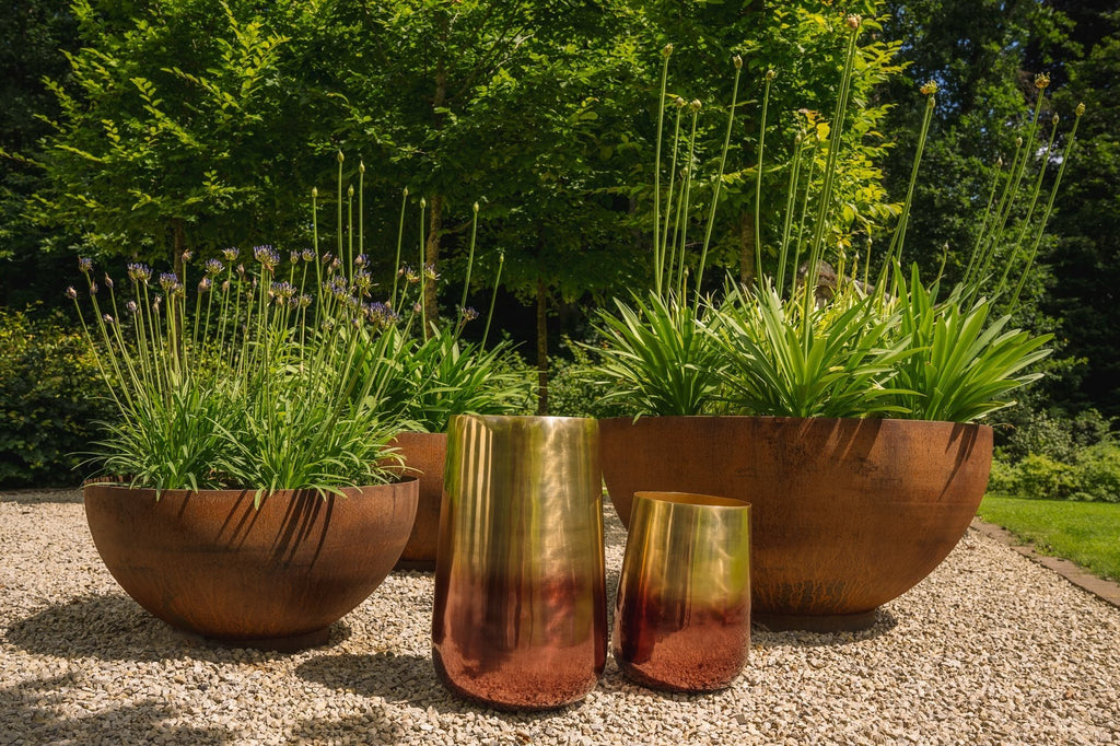 De Twee-Tinten Messing Plantenbak - Messing - L