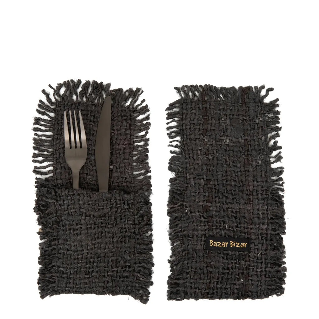 The Oh My Gee Cutlery Holder - Black Navy - Set of 4_40