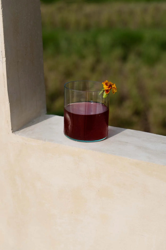 The glass on the rocks