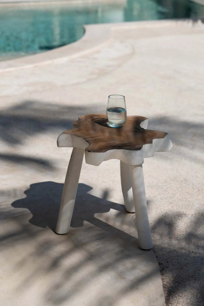 The organic side table - Natural White