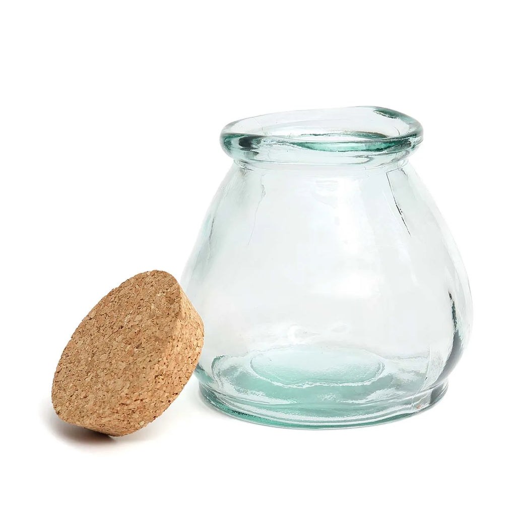 Le pot en verre Belly - Bleu - M