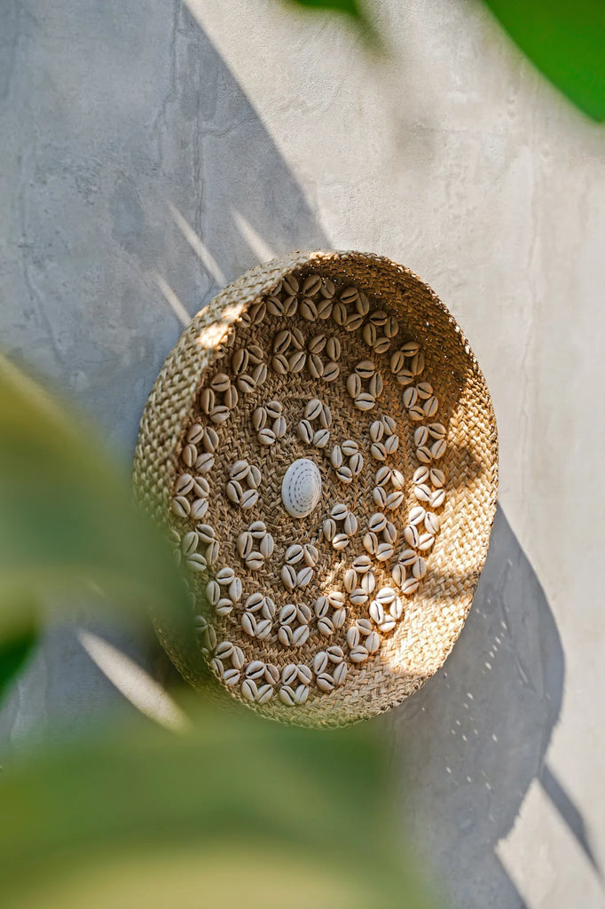Assiette coquillage Caribe Blanc naturel M