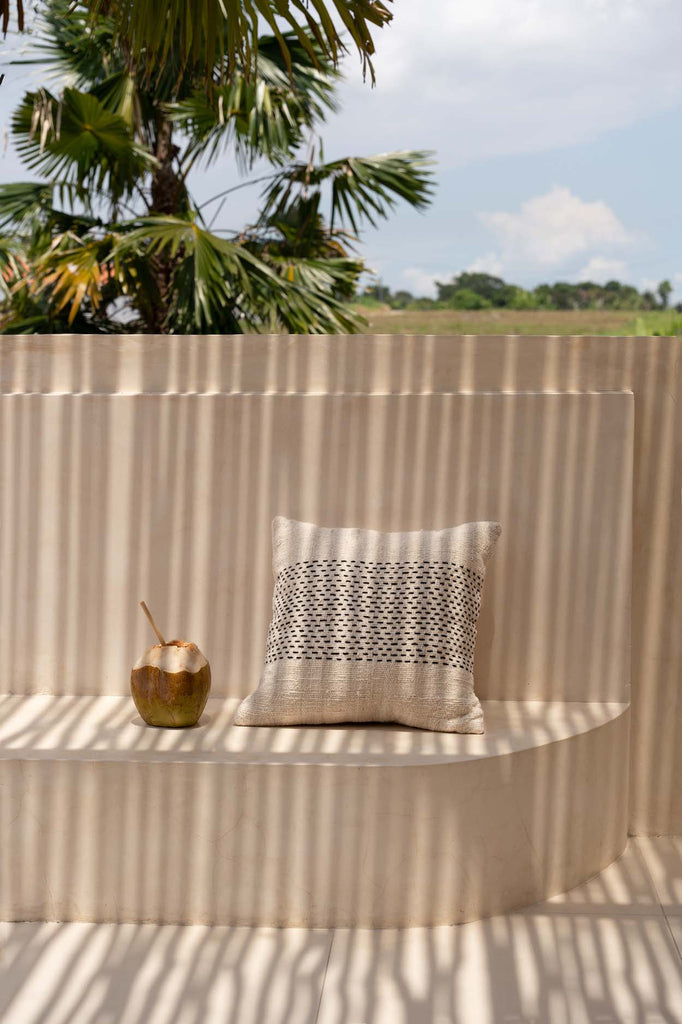 The Misty Cushion Cover - Natural Black