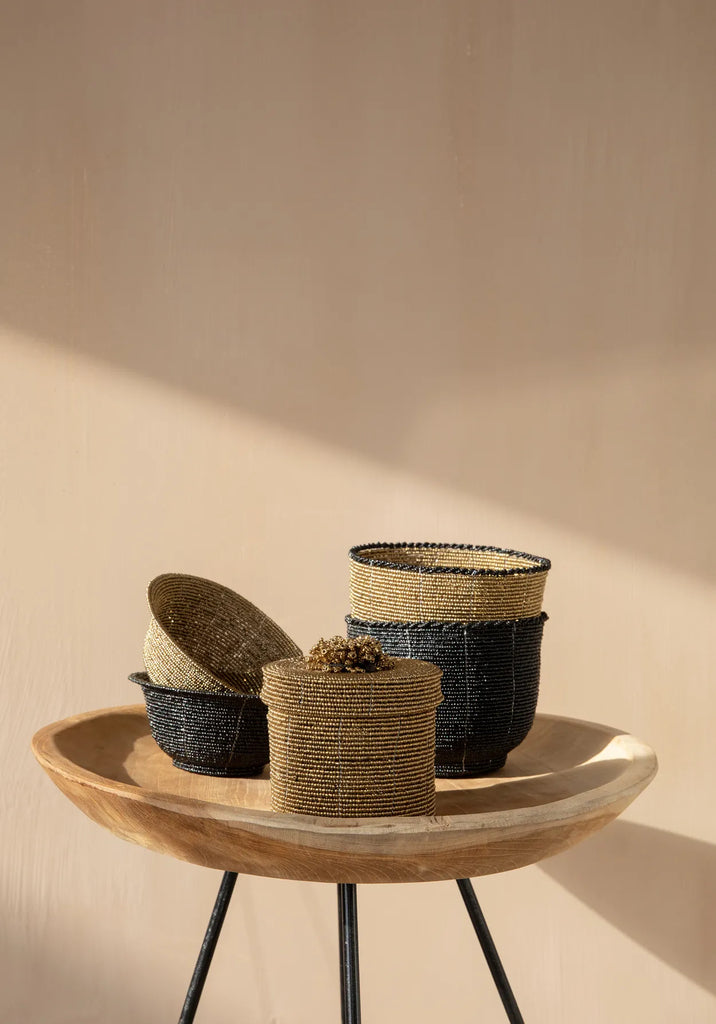 The beaded candy bowl - Black - M