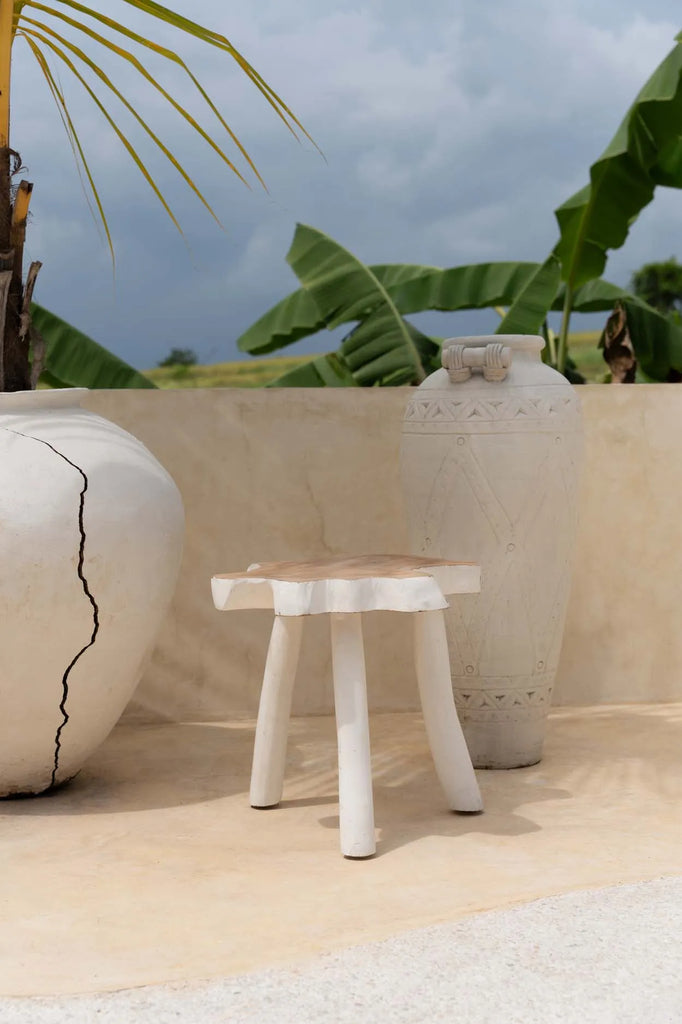 The organic side table - Natural White