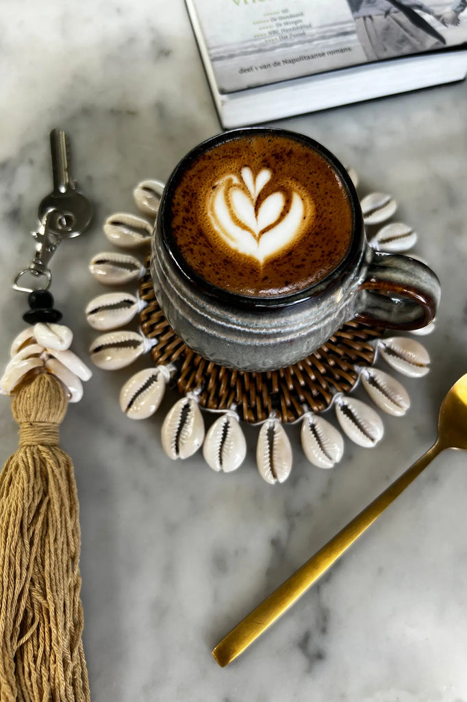 The Cowrie Brush Keychain - Mocha 3 pieces