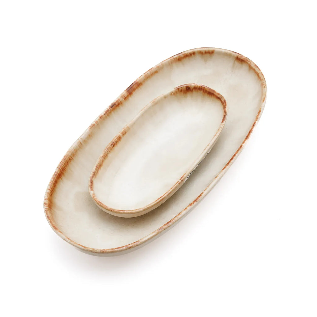 Assiette ovale Cascais - M - Lot de 6