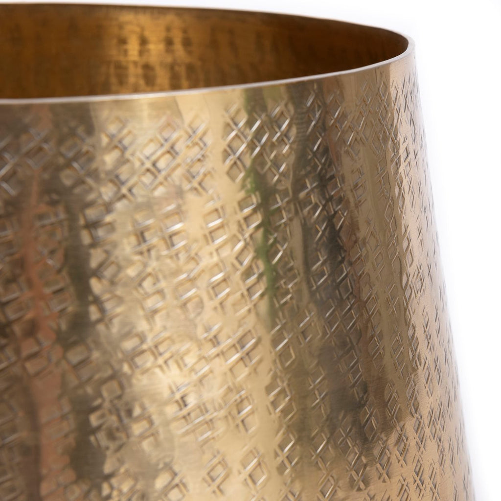 The hammered planter - Brass - L