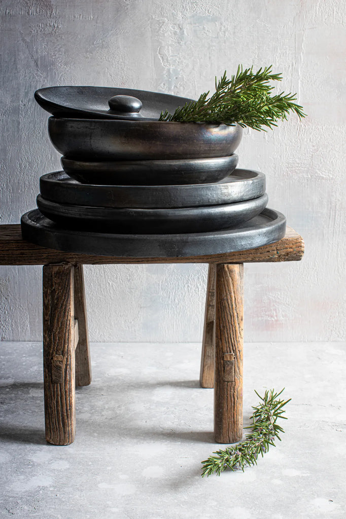 The Burnt Deep Plate - Black - M