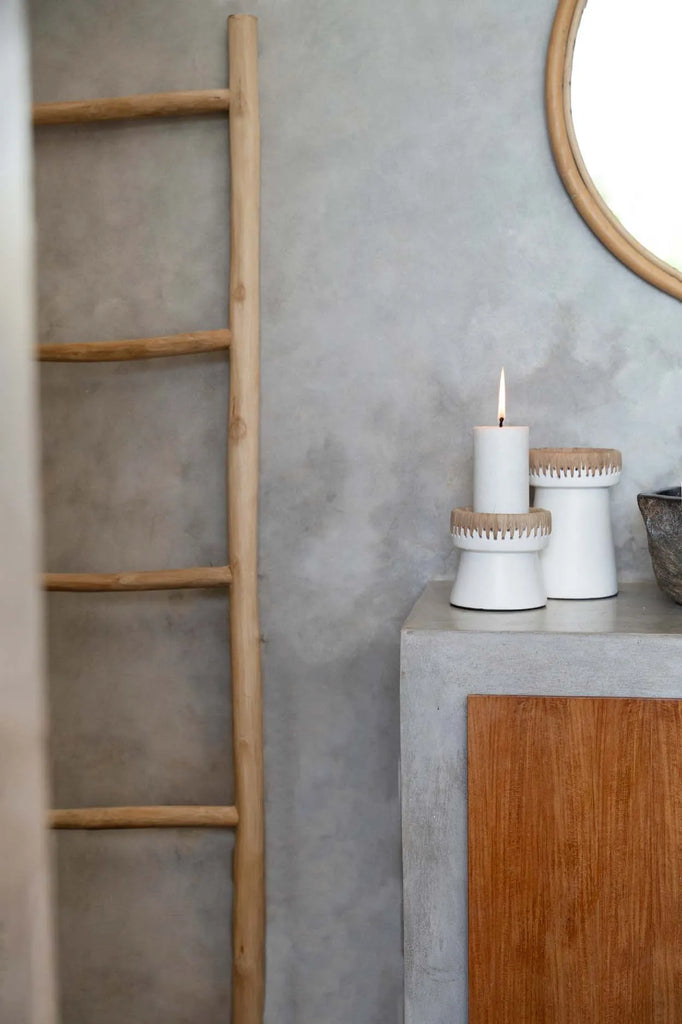 The beautiful candle holder - white of course - L