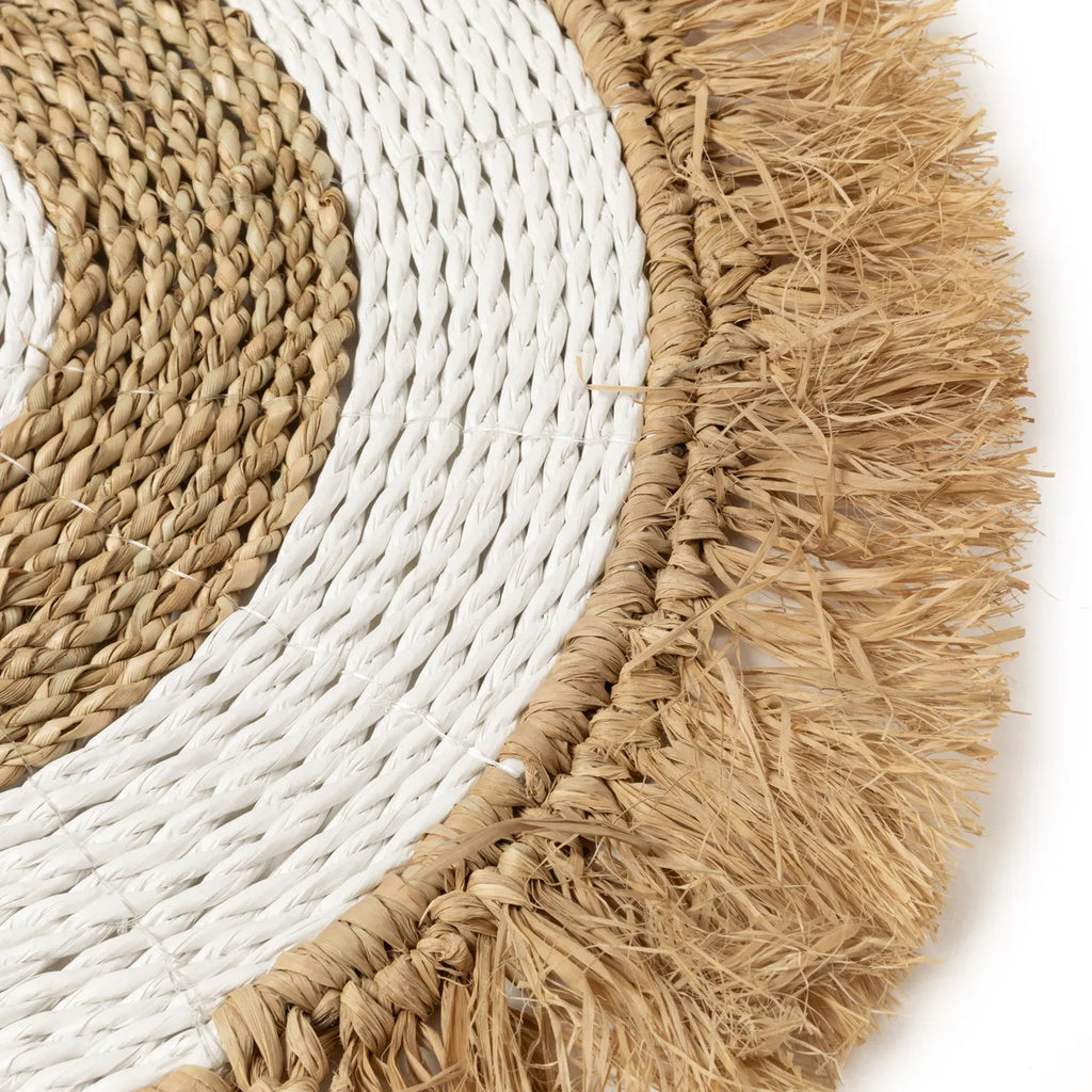 Le set de table en raphia jonc de mer - blanc naturel