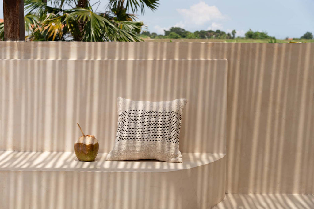 The Misty Cushion Cover - Natural Black
