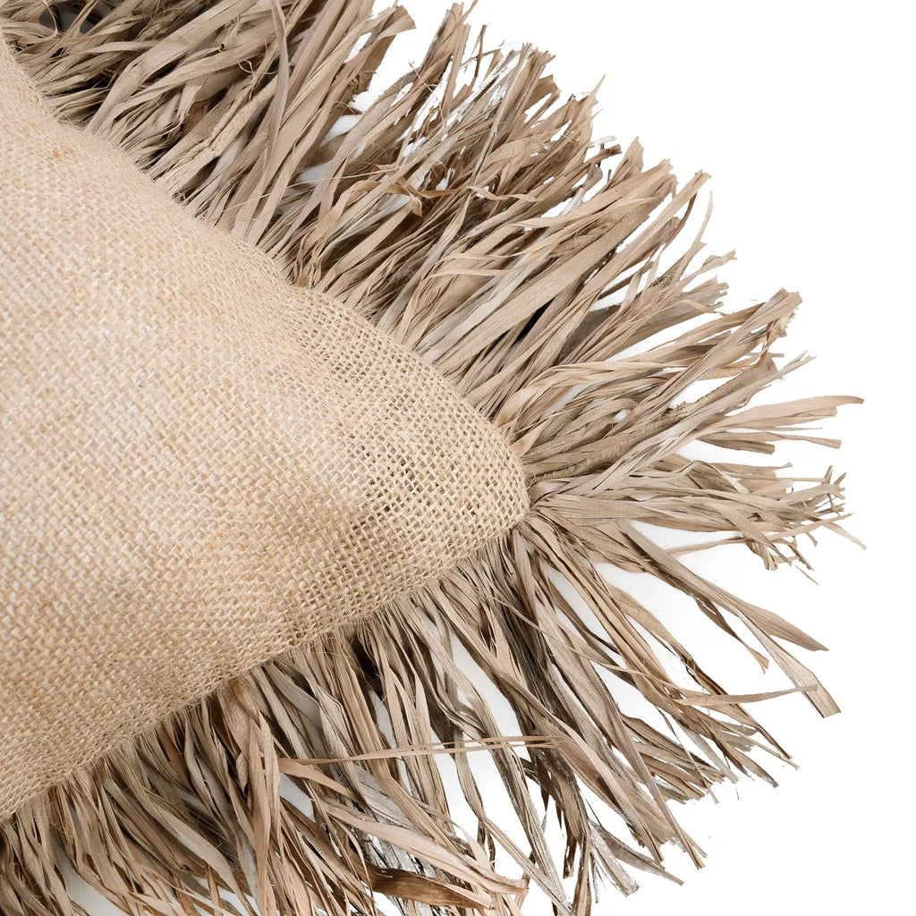 Housse de coussin Bonita en jute - Naturel - 60x60