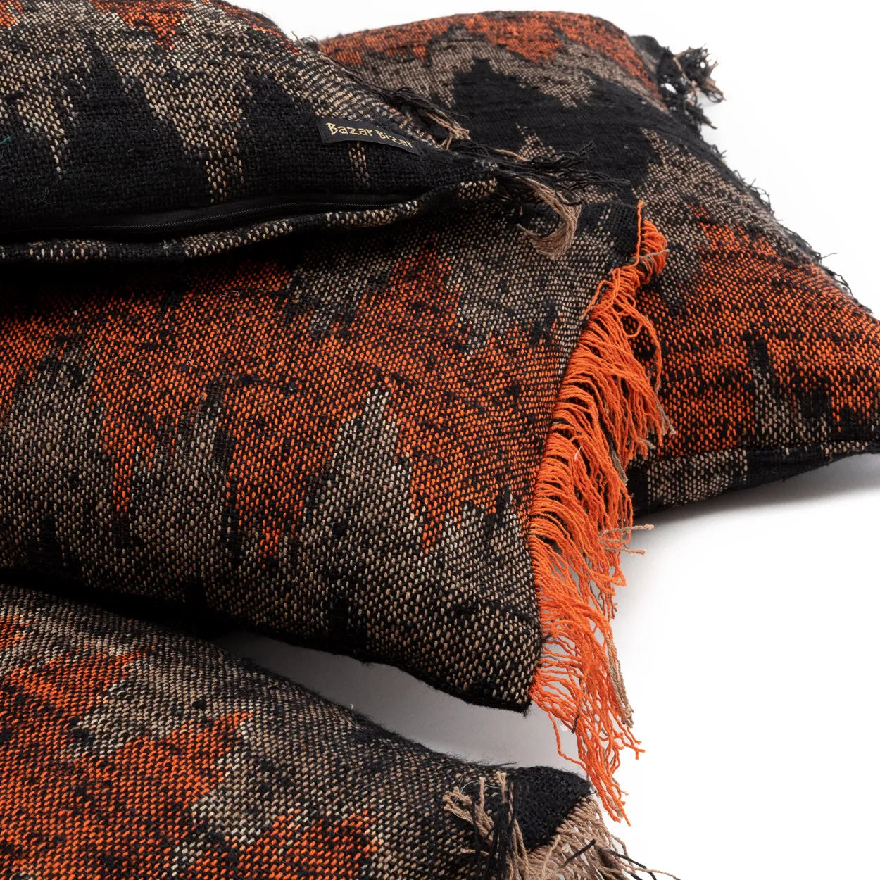 The Oh My Gee Cushion Cover - Black Orange - 35x100_40