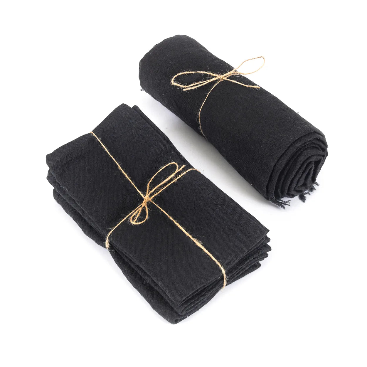 Linen Tablecloth - Black - 150x250