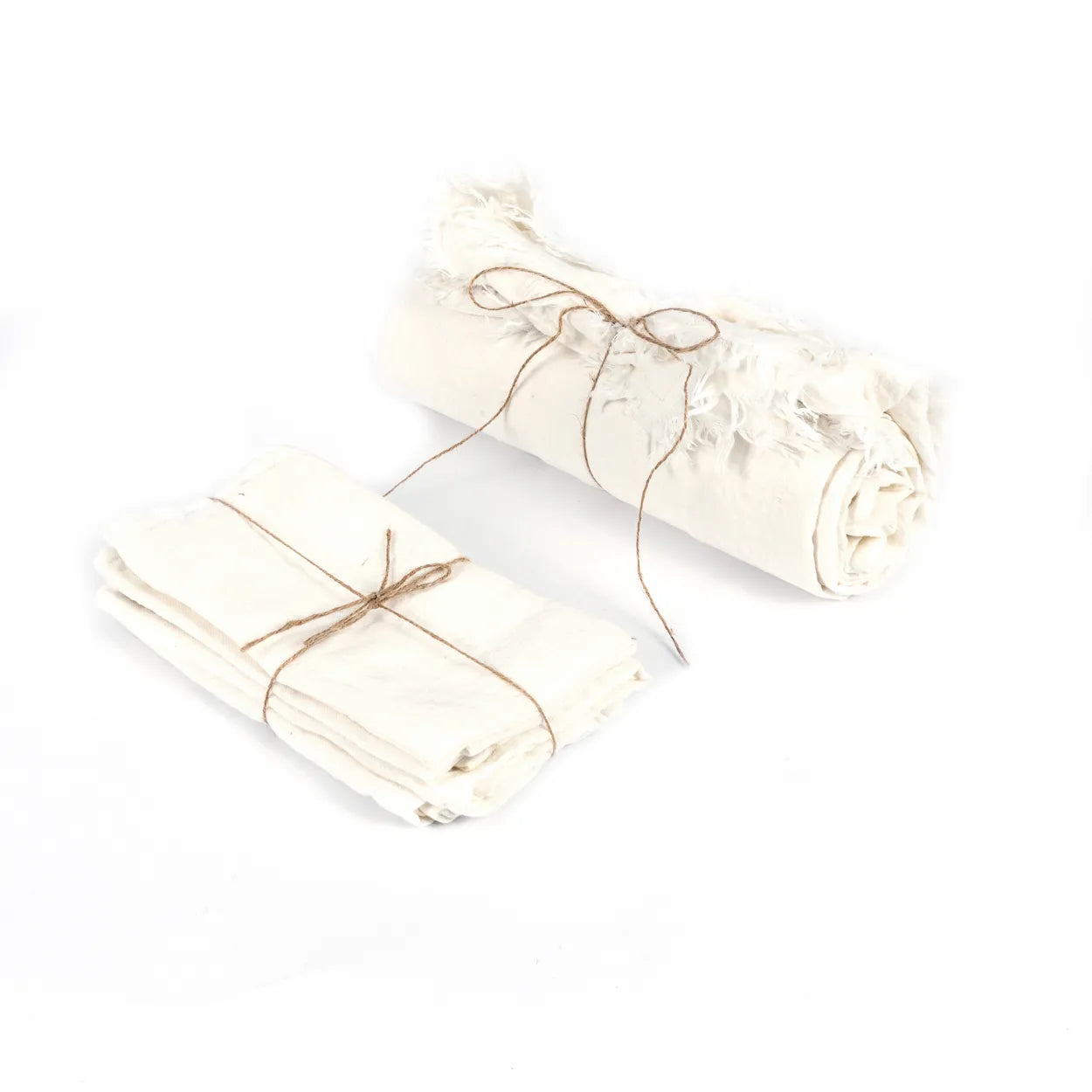 Linen Tablecloth - White - 150x150