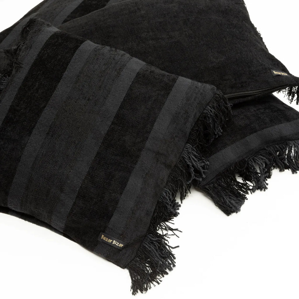 The Oh My Gee Cushion Cover - Black Velvet - 35x100_40