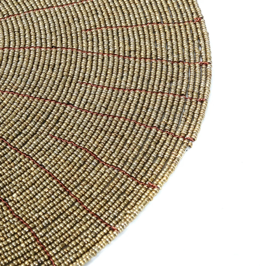 The beaded placemat - Gold_40