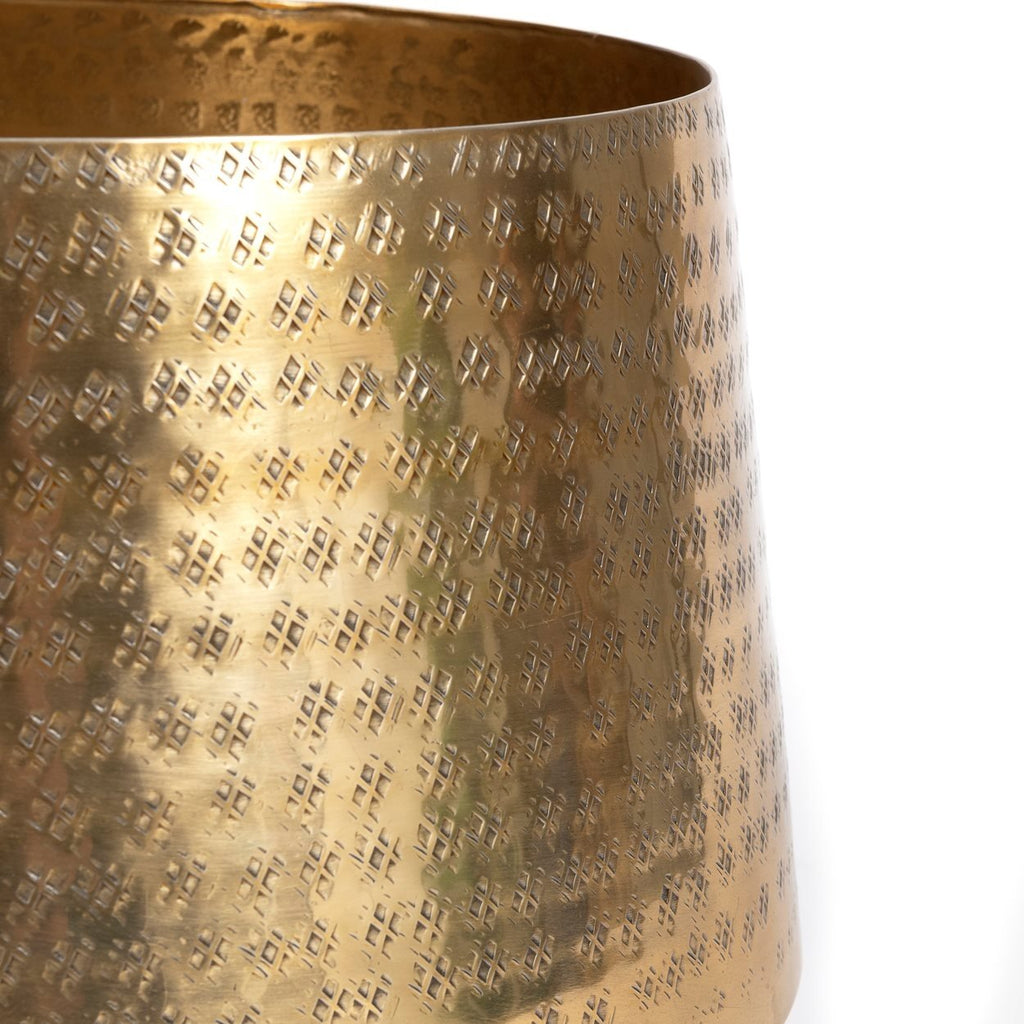 The hammered planter - Brass - XL