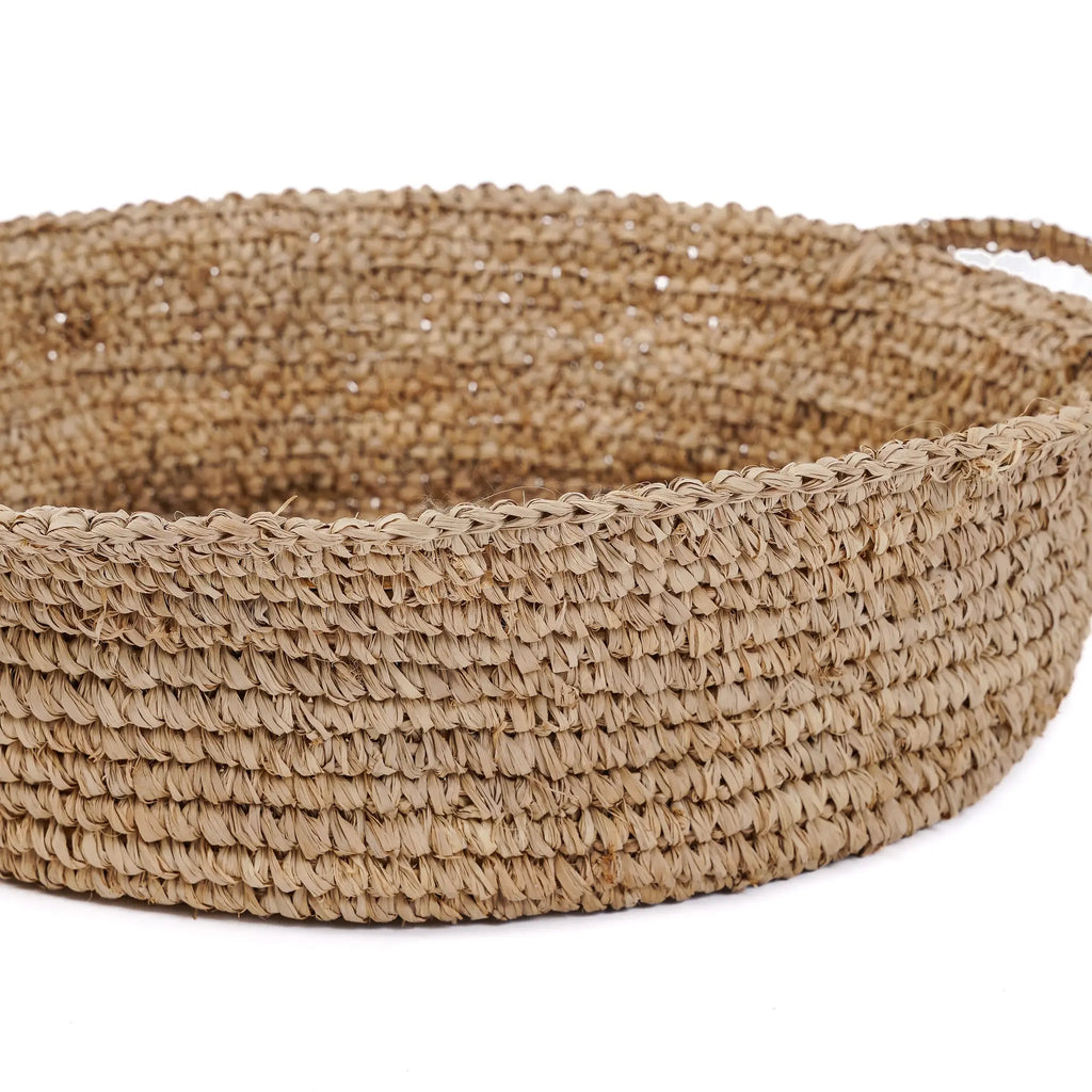 De Raffia Mand Dienbladen - Natuurlijk - L