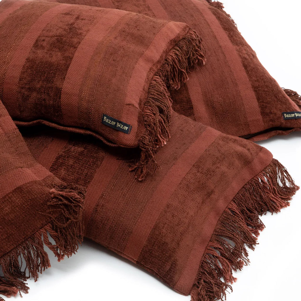 The Oh My Gee Cushion Cover - Bordeaux Red Velvet - 60x60_40