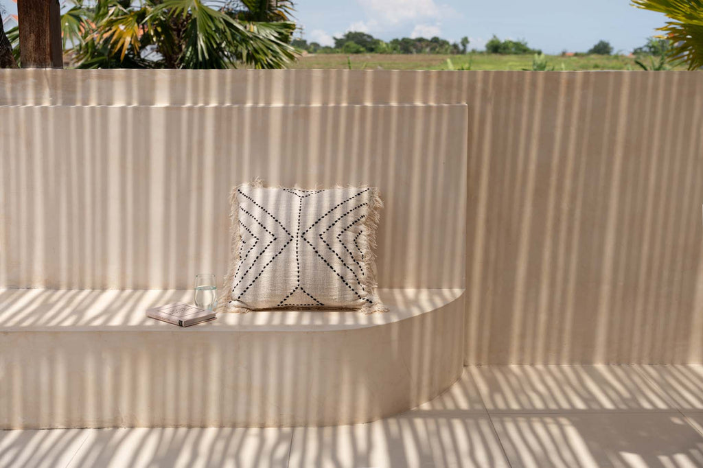 The Tribal Cushion Cover - Natural Black