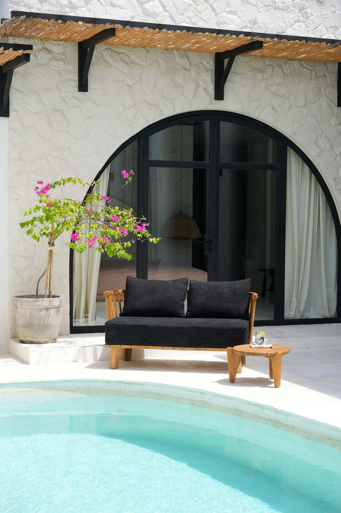 The Malawi Two-seater Sofa - Natural Black