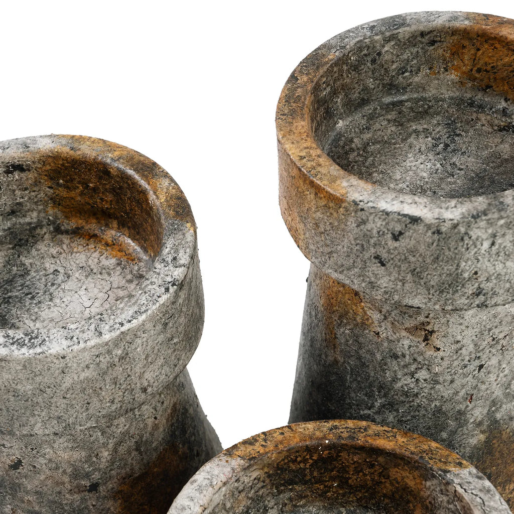 The gypsy candle holder - antique gray - L