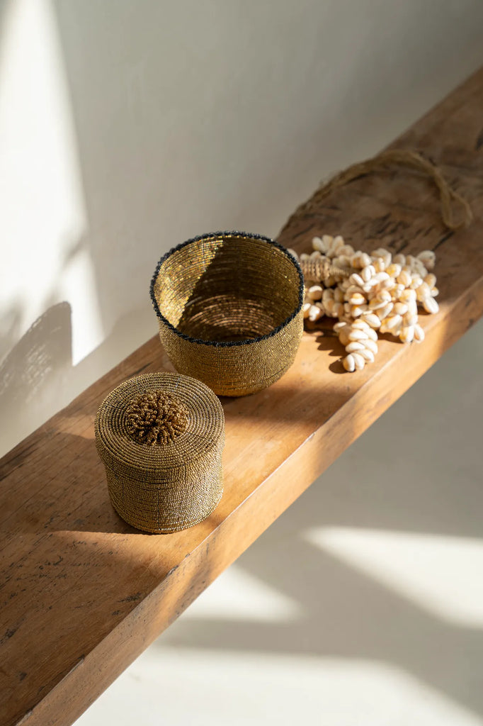 The beaded candy bowl - Gold - M