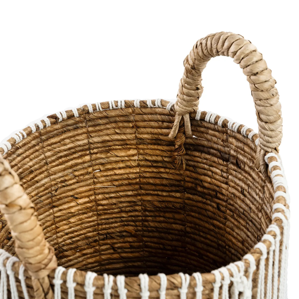 The Straight Stitched Macramé Basket - Small