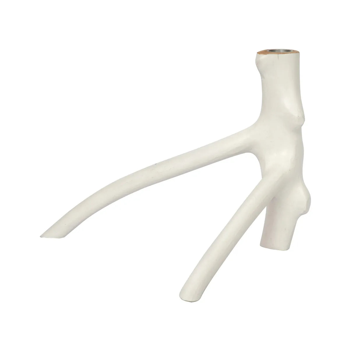 The Triple Branch Candle Holder - White