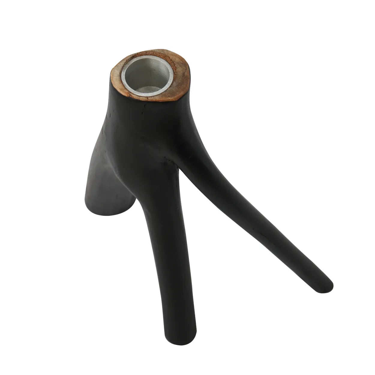 The Triple Branch Candle Holder - Black