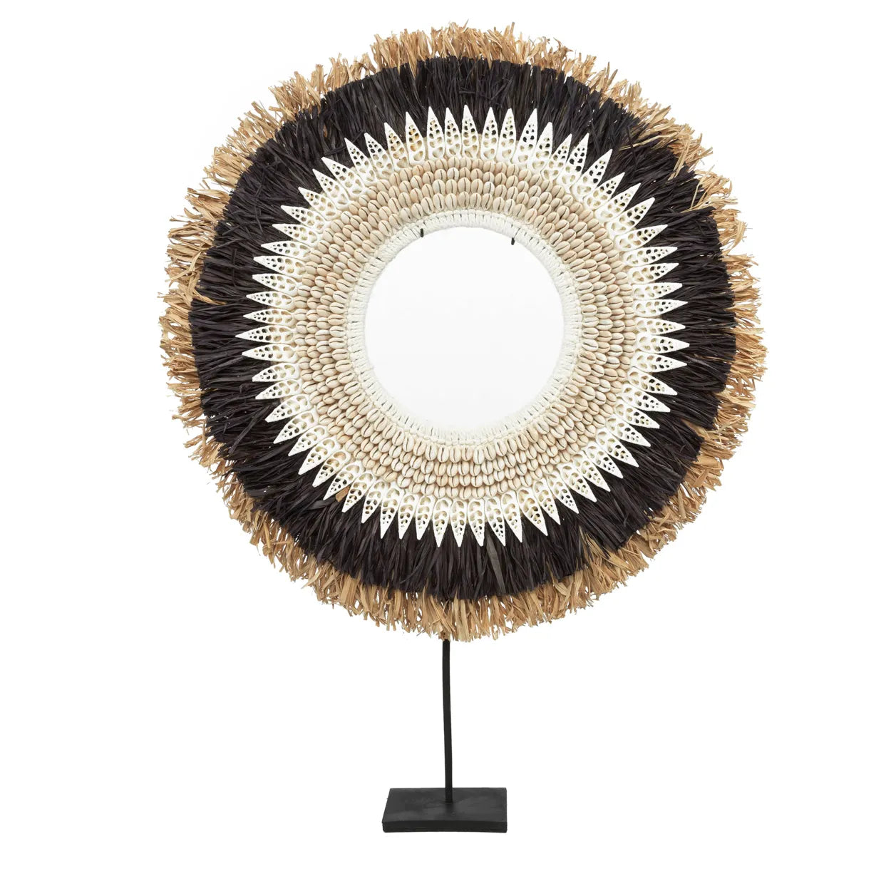 The Mojo Raffia On Stand - Black Natural - L_40