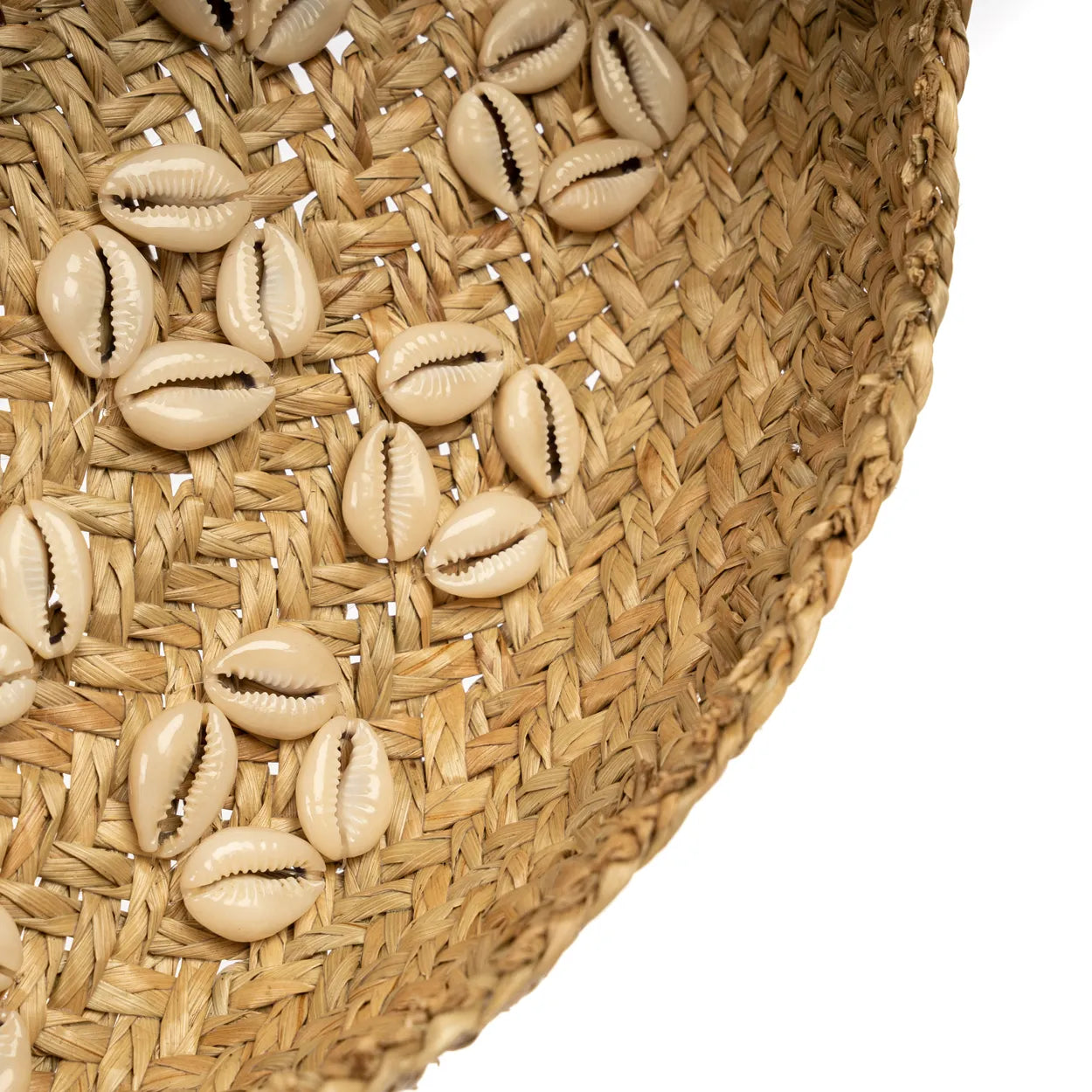 Assiette coquillage Caribe Blanc naturel M