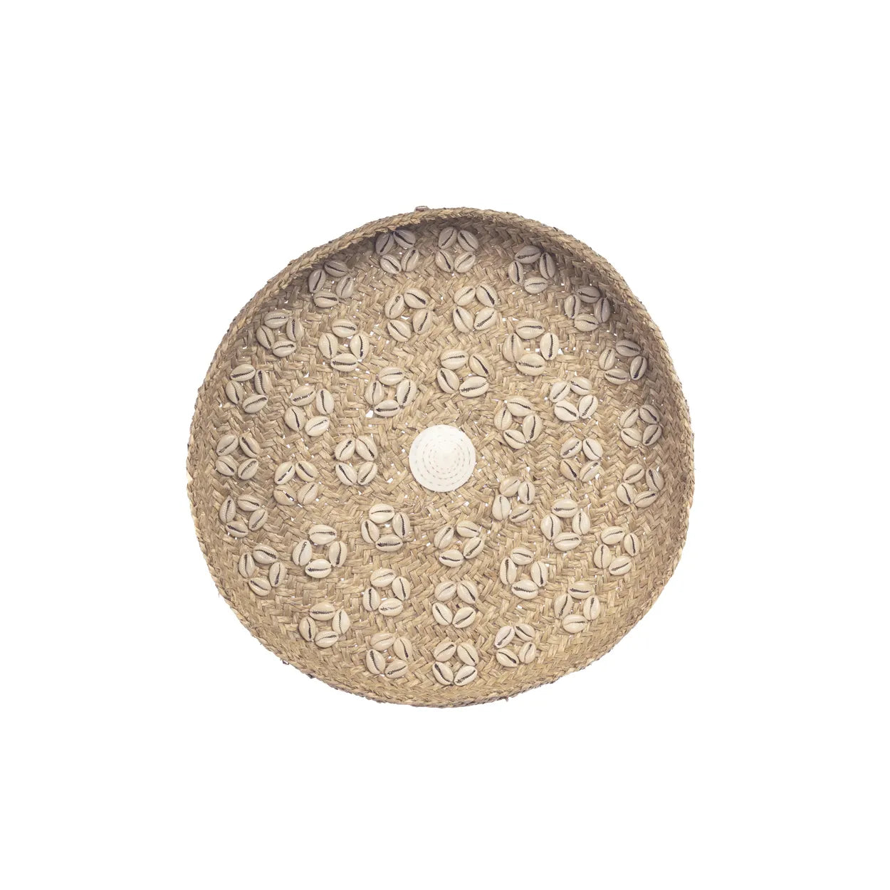 Assiette coquillage Caribe Blanc naturel M