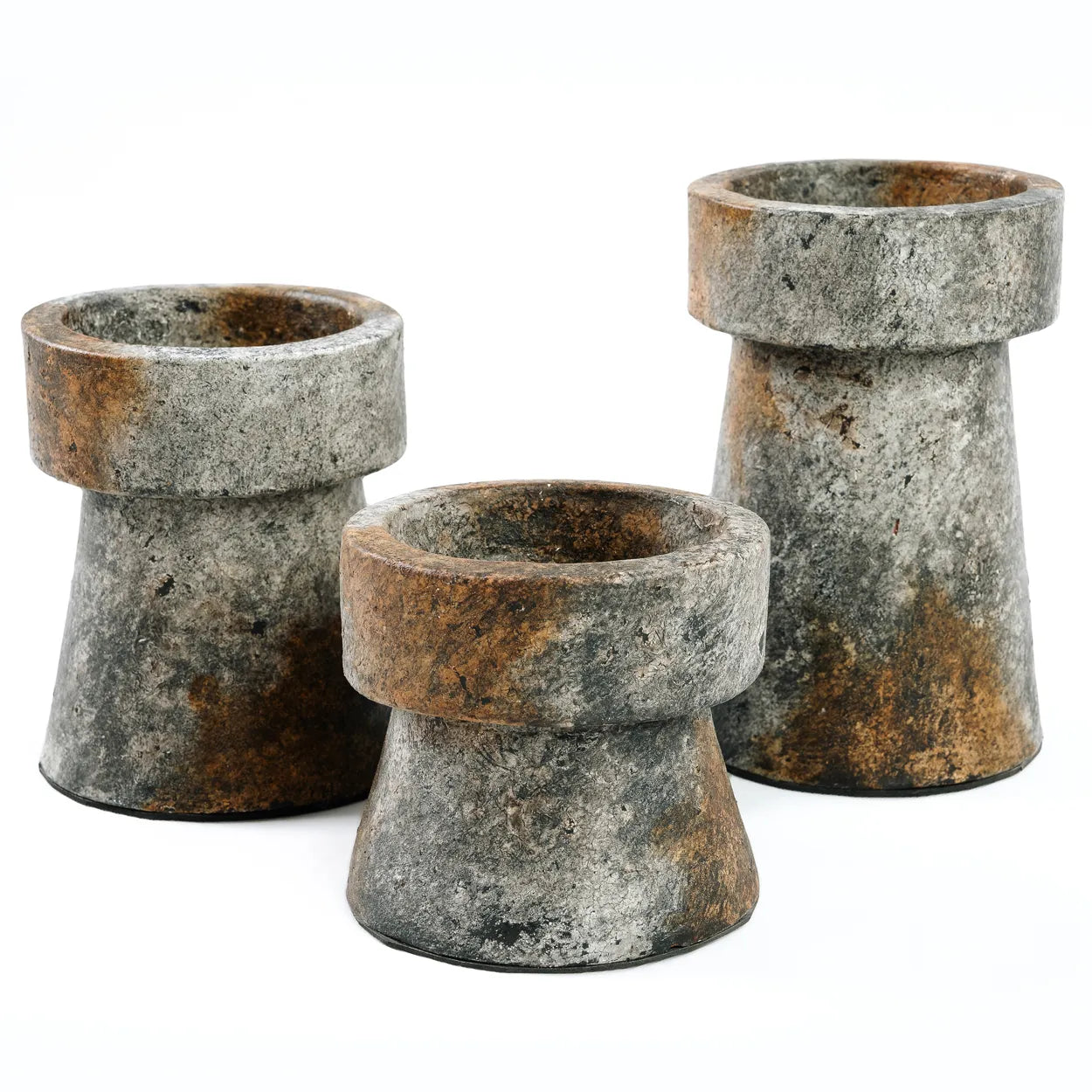 The gypsy candle holder - antique gray - L
