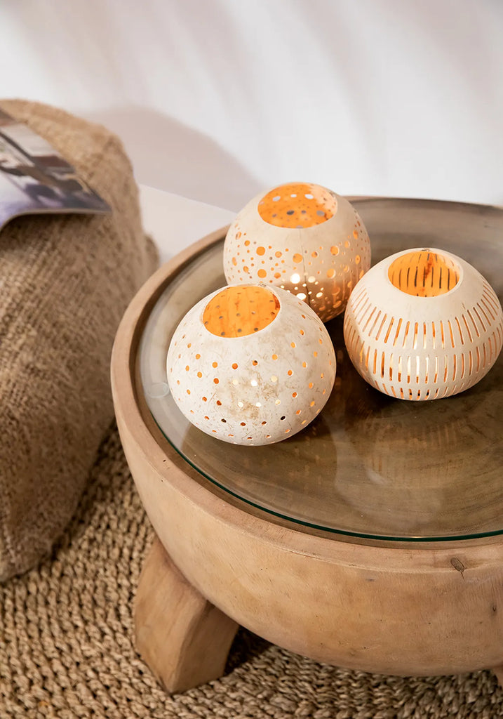The Coconut Stripe I candlestick - Naturally_40