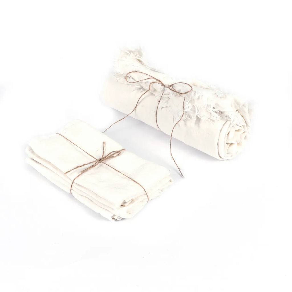 Linen Tablecloth - White - 180x300