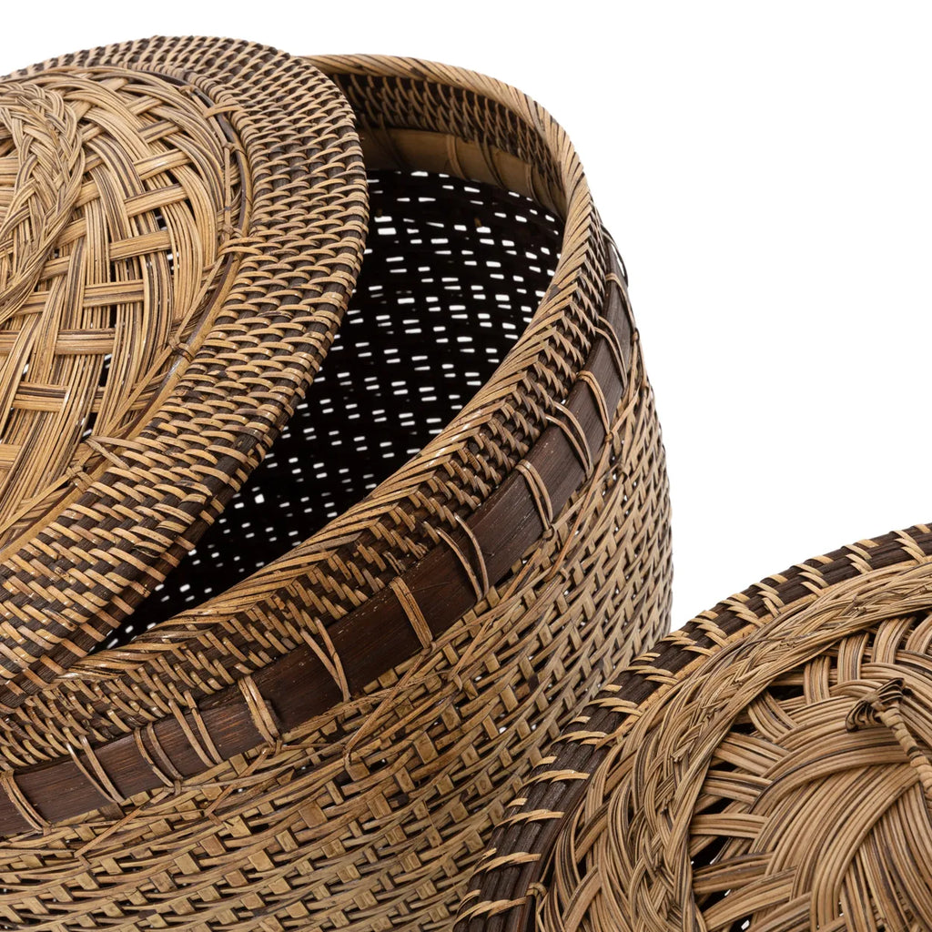 The colonial storage basket - natural brown - M