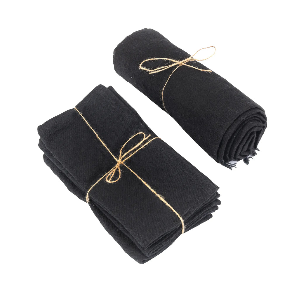 Linen tablecloth - Black - 180x300