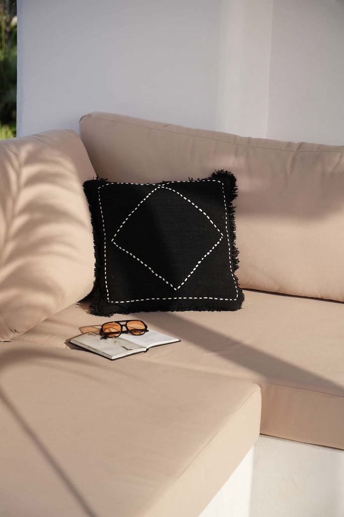 The Kasbah Cushion Cover - Black and White