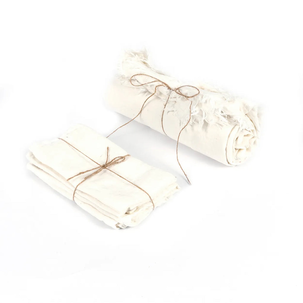 Linen Tablecloth - White - 150x150