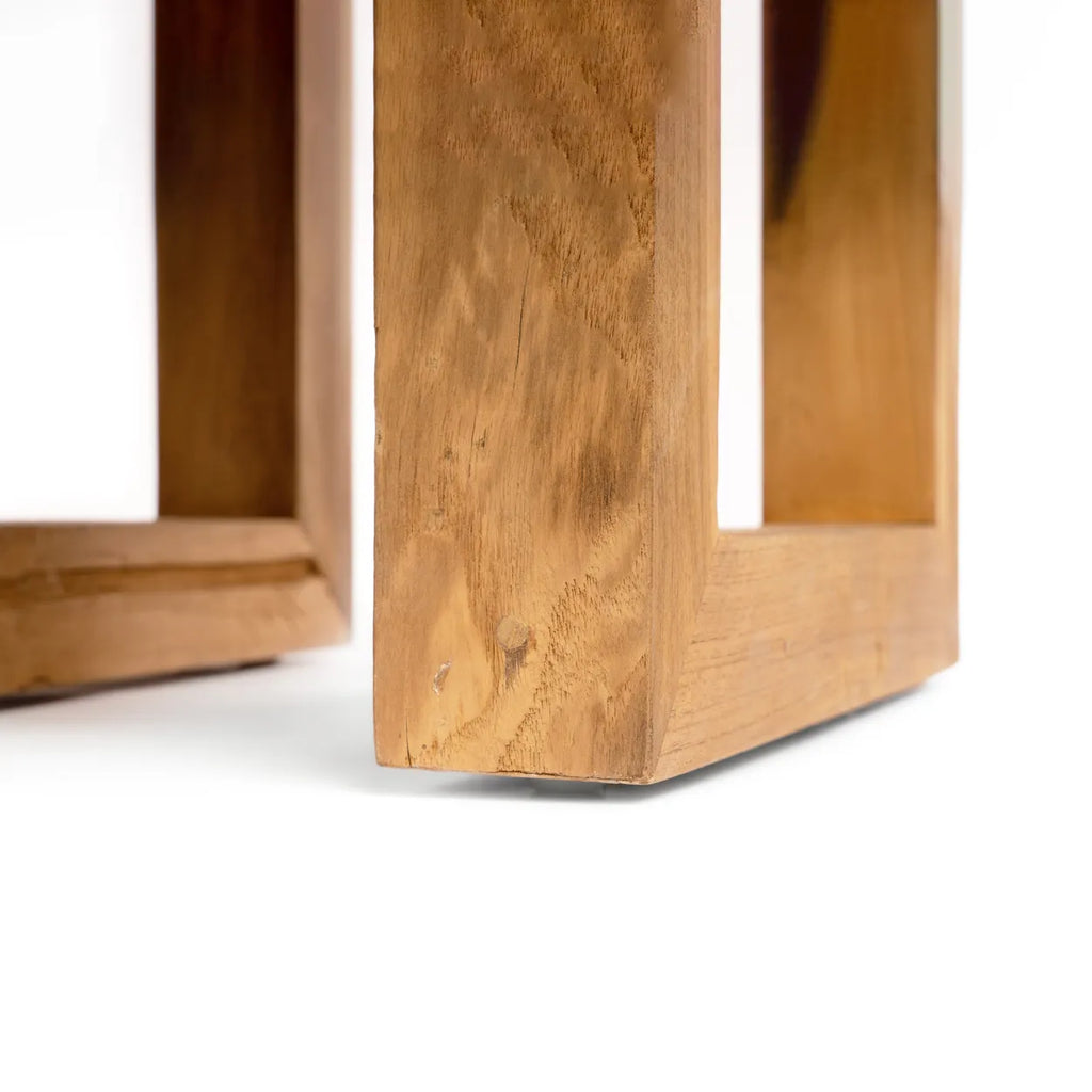 The recycled teak side table - Naturally