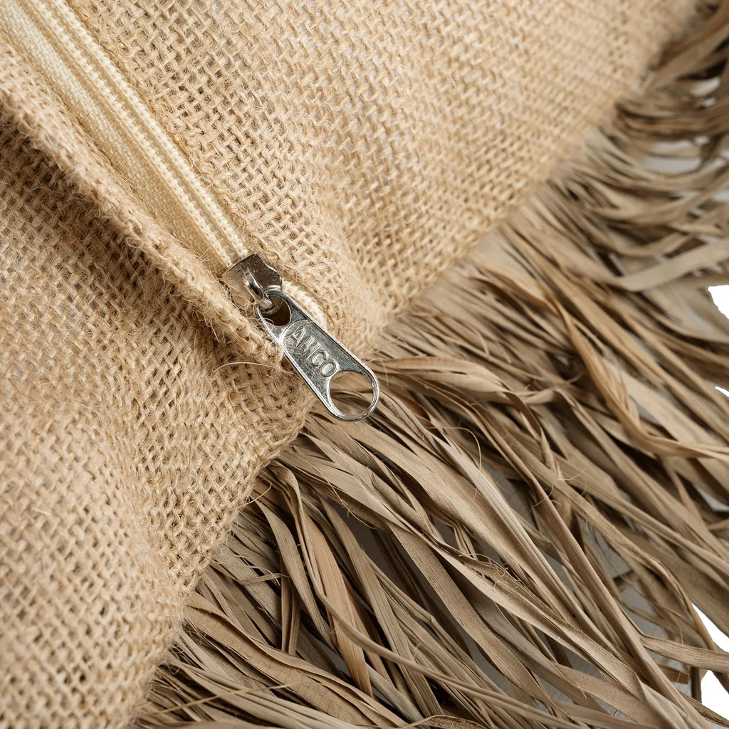 Housse de coussin Bonita en jute - Naturel - 60x60