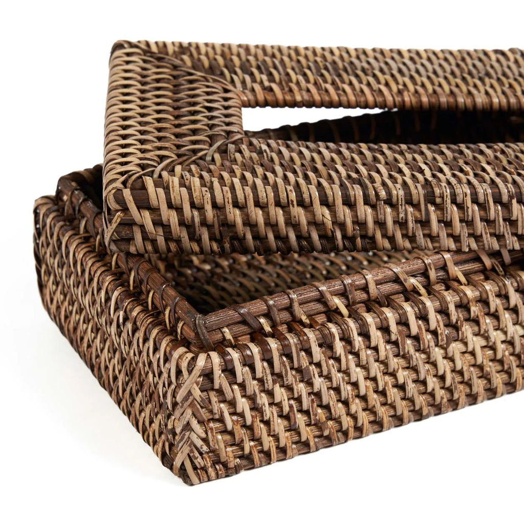 De Rattan Classic Tissue Box - Natuurlijk Bruin