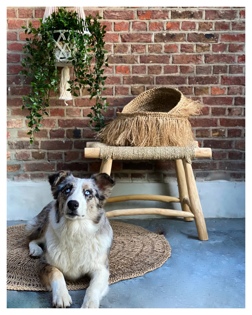 The Porto Seagrass Stool - Natural - M